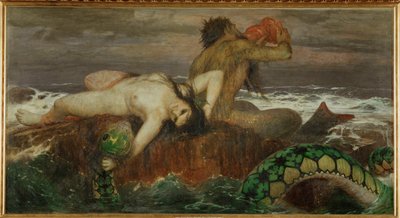 Tritão e Nereida ... (pintura sobre tela) de Arnold Böcklin