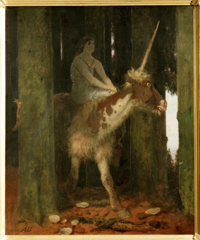 Waldesstille - O silêncio dos bosques. ... (pintura sobre madeira) de Arnold Böcklin