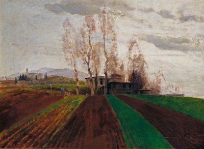 Campos no início da primavera (inacabado) de Arnold Böcklin