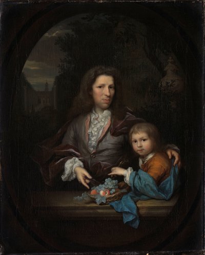 Jan van de Poll (1668-1745) e seu filho Harmen Hendrick (1697-1772). de Arnold Boonen
