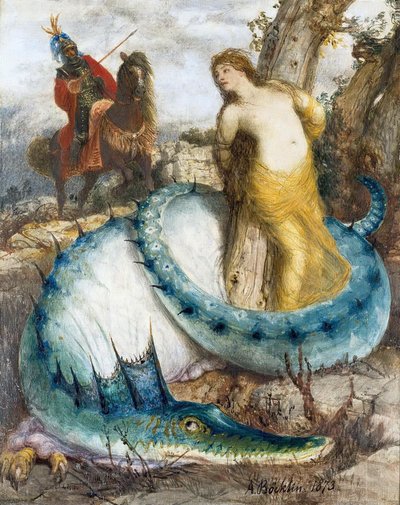 Alemão:  Ruggiero e Angelica Ruggiero e Angelica de Arnold Böcklin