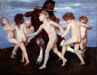 Dança de Pan com crianças de Arnold Böcklin
