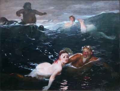 Brincando com as ondas de Arnold Böcklin