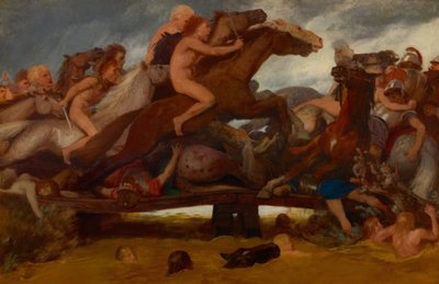 A batalha na ponte, 1889. de Arnold Böcklin