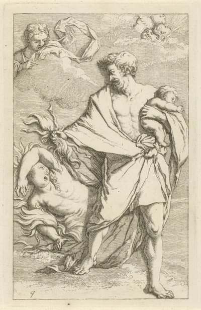 Júpiter e Semele
Toneel van sinne beelden geopent tot dienst van schilders beelthouders etc. (título da série) de Arnold Houbraken