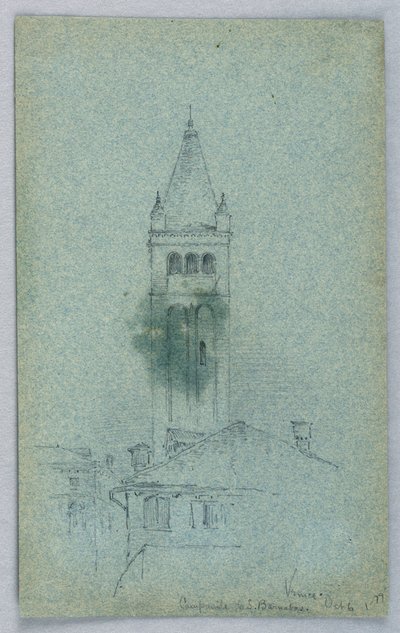 Campanário de São Barnabé, Veneza de Arnold William Brunner