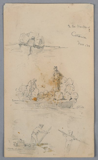 No porto de Catânia de Arnold William Brunner