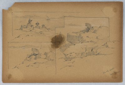 Nas rochas, Mt. Deserto de Arnold William Brunner