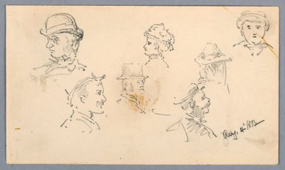 Sete Esboços de Cabeças de Arnold William Brunner