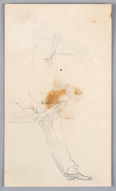 Esboço de pernas cruzadas de Arnold William Brunner