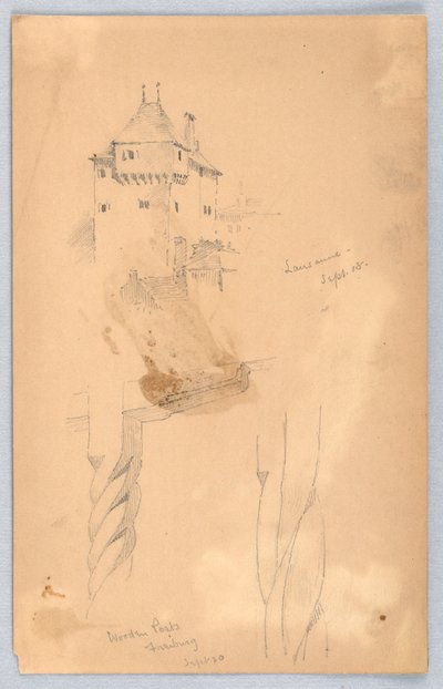 Esboços em Lausanne de Arnold William Brunner