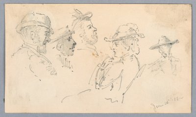 Esboços de cabeças de Arnold William Brunner