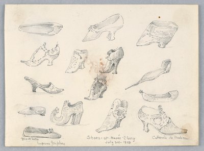 Esboços de sapatos de Arnold William Brunner