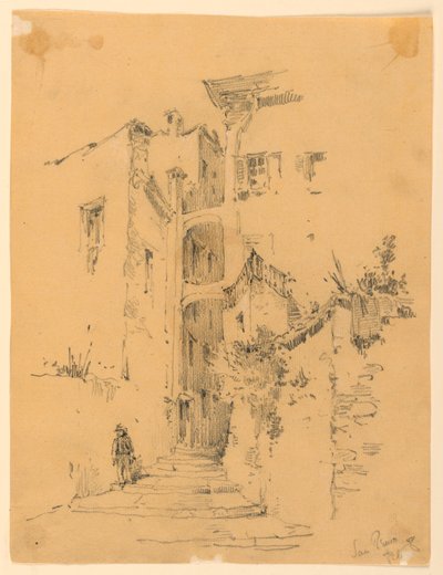 Rua em San Remo de Arnold William Brunner
