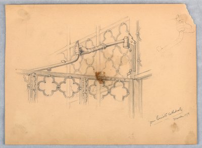 Estudo de uma dobradiça da Catedral de Orvieto de Arnold William Brunner