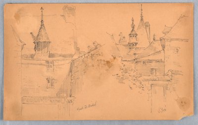 Duas cenas no Mont St. Michel e Vitré de Arnold William Brunner