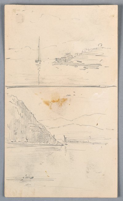 Dois esboços de Ridges de Arnold William Brunner