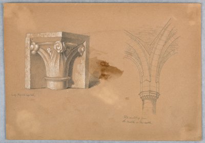 Dois estudos de detalhes arquitetônicos de Arnold William Brunner
