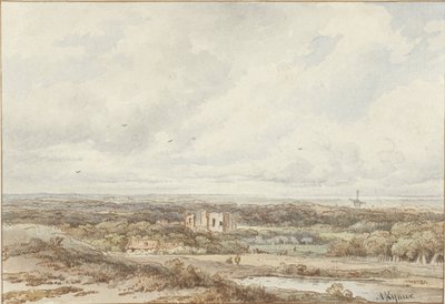 Vista das dunas das ruínas do Brederode de Arnoldus Johannes Eymer