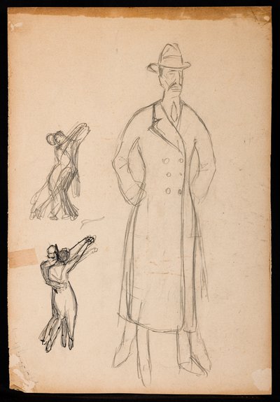 Bailarinas (técnica mista sobre cartão) de Aroldo Bonzagni