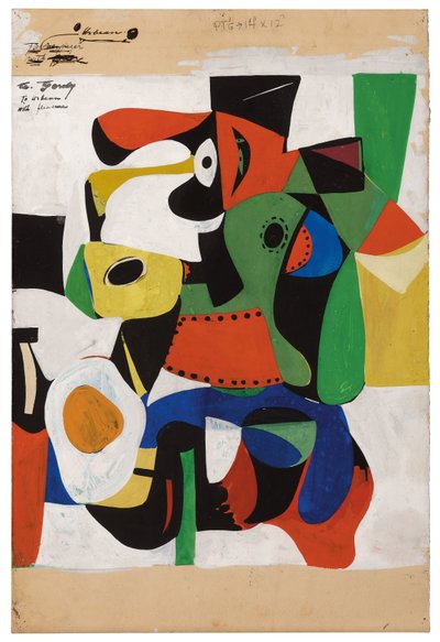Sem título, c.1941 (grafite e guache sobre papel) de Arshile Gorky