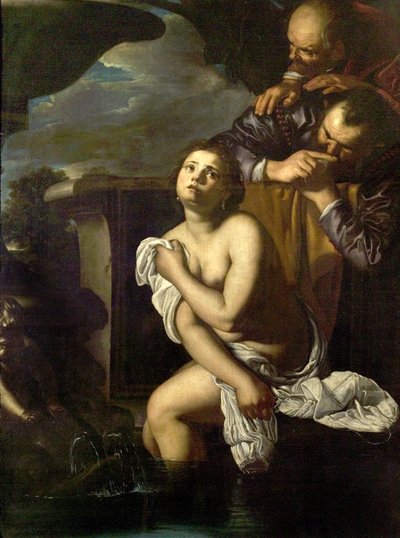 Susannah e os Anciões (óleo sobre tela) de Artemisia (attr.to) Gentileschi