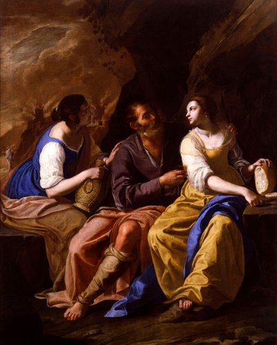 Italiano:  Lot e le sue figlie Lot e as suas filhas de Artemisia Gentileschi