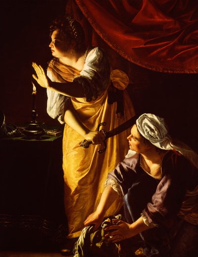Judite e a sua serva com a cabeça de Holofernes de Artemisia Gentileschi