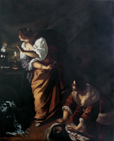 Judith e sua criada Abra com a cabeça de Holofernes, c. 1647-1648 de Artemisia Gentileschi