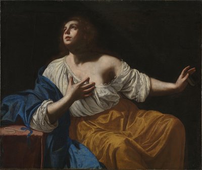 Mary Magdalene Penitent, c.1640 (óleo sobre tela) de Artemisia Gentileschi