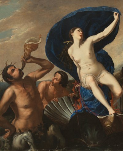 O triunfo da Galatea (óleo sobre tela) de Artemisia and associate Gentileschi