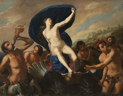 O Triunfo de Galatea (óleo sobre tela) de Artemisia and associate Gentileschi