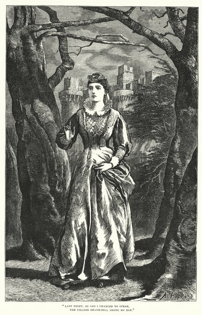 Cumnor Hall (gravura) de Arthur (after) Hopkins