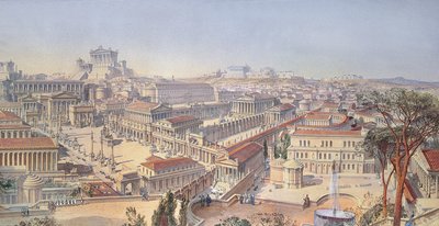 Roma como era, restaurada após os restos existentes (detalhe de 25183) de Arthur Ashpitel