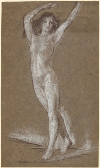 Nu feminino em pé de Arthur B. Davies