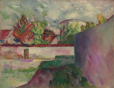 Paisagem, série Chateau, c.1910 (óleo sobre painel) de Arthur Beecher Carles