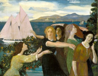 Do outro lado do porto (óleo sobre tela) de Arthur Bowen Davies