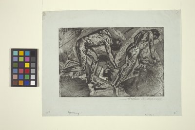 Revolta (gravura e aquatint) de Arthur Bowen Davies