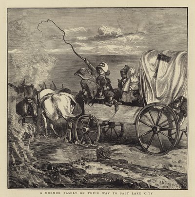 Uma Família Mórmon a caminho de Salt Lake City de Arthur Boyd Houghton