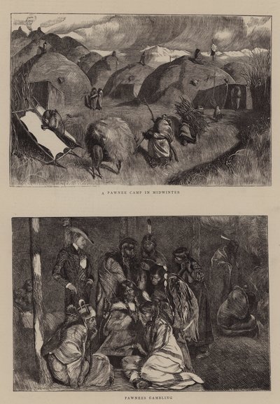 Um acampamento Pawnee no meio do inverno de Arthur Boyd Houghton