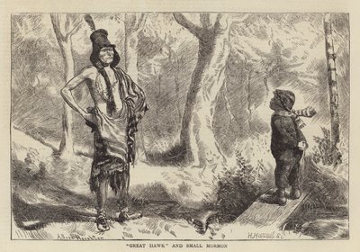 Grande Falcão e Pequeno Mórmon de Arthur Boyd Houghton
