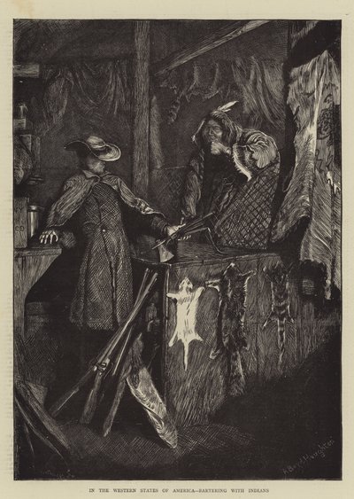 Nos estados ocidentais da América, negociando com os índios de Arthur Boyd Houghton