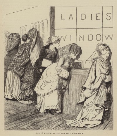 Janela das Senhoras no New York Post-Office de Arthur Boyd Houghton