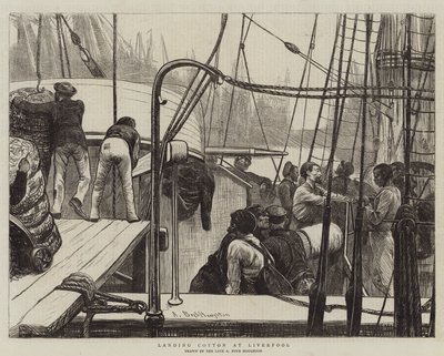 Landing Cotton no Liverpool de Arthur Boyd Houghton