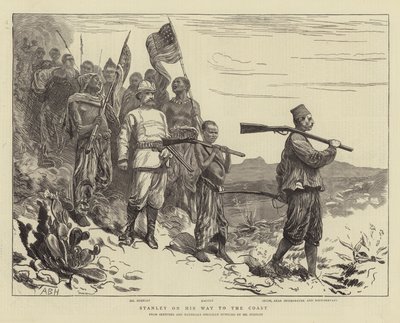 Stanley em seu caminho para a costa de Arthur Boyd Houghton