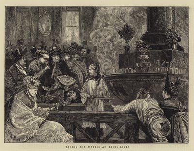 Tomando as águas em Baden-Baden de Arthur Boyd Houghton