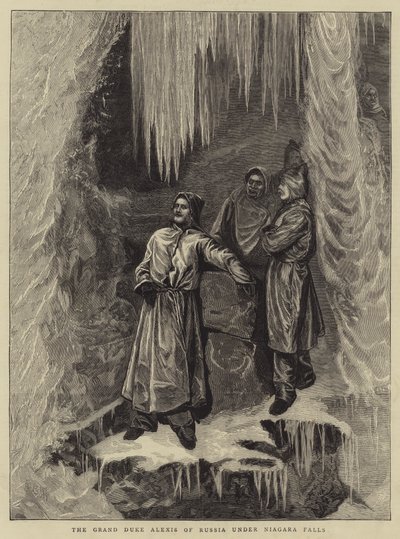 O grão-duque Alexis da Rússia sob as Cataratas do Niágara de Arthur Boyd Houghton