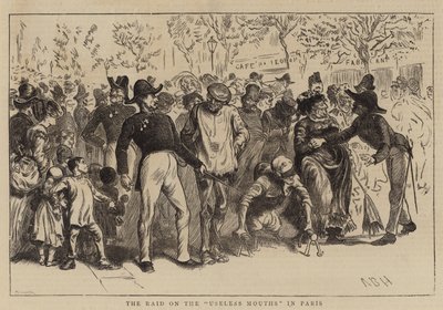 A invasão nas bocas inúteis em Paris de Arthur Boyd Houghton