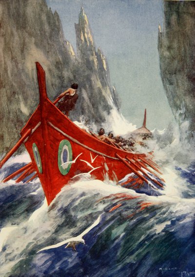 Jason and the Argonauts, c.1925 (cor litho) de Arthur C. (after) Michael