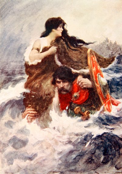 A história de Deirdre (lito colorido) de Arthur C. (after) Michael